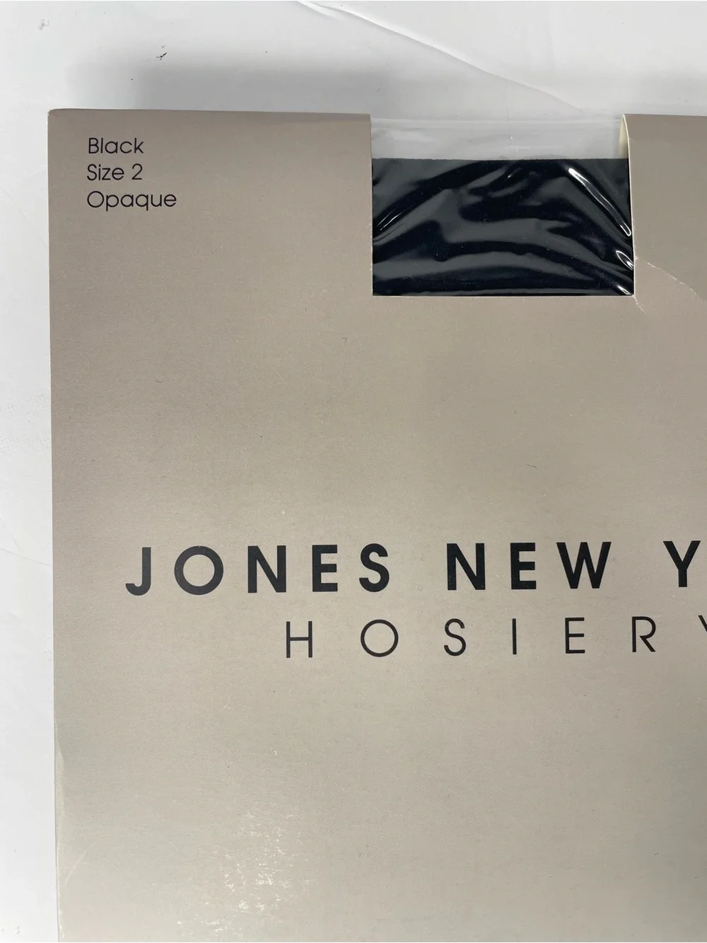 3 Jones New York Vintage Hoisery Pantyhose Opaque Black Slate Oxford Y2K NEW 2
